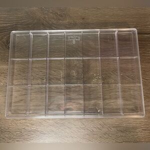 2 Compartment Organizing Box - Transparent Plastic
